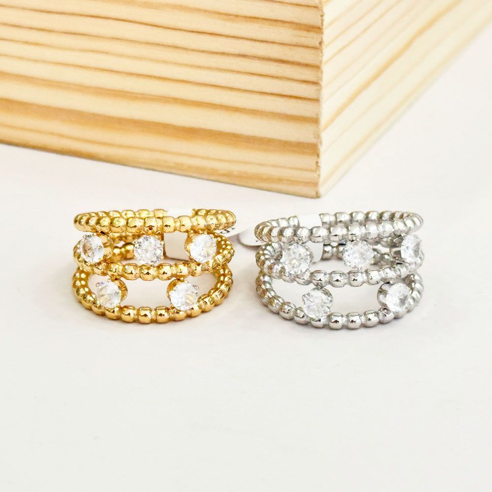 Γυναικείο Ατσάλινο Δαχτυλίδι με Πέτρες | Woman’s Steel Ring with Stones