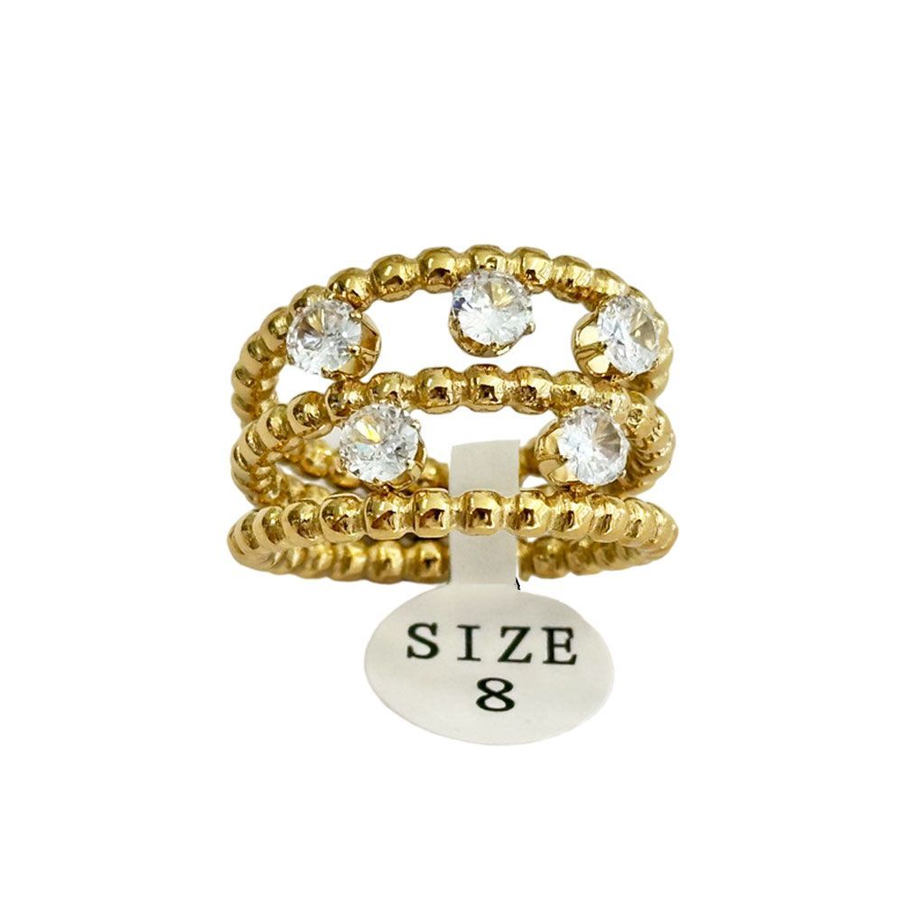 Γυναικείο Ατσάλινο Δαχτυλίδι με Πέτρες | Woman’s Steel Ring with Stones