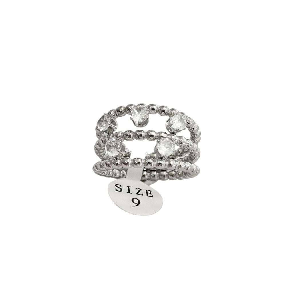 Γυναικείο Ατσάλινο Δαχτυλίδι με Πέτρες | Woman’s Steel Ring with Stones