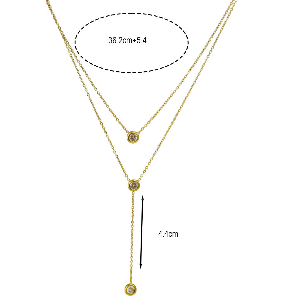 Γυναικείο Κολιέ Ατσάλινο Με Κρεμαστό Διαμαντάκι – Women’s Necklace Steel With Diamond Pendant