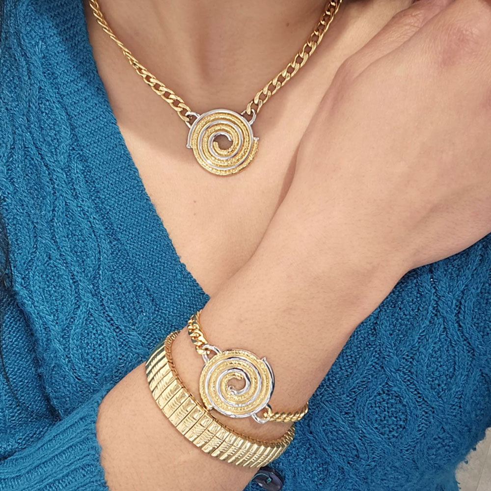 Γυναικείο Κομψό Κολιέ Από Ανοξείδωτο Ατσάλι Χρυσό – Women’s Elegant Stainless Steel Necklace Gold