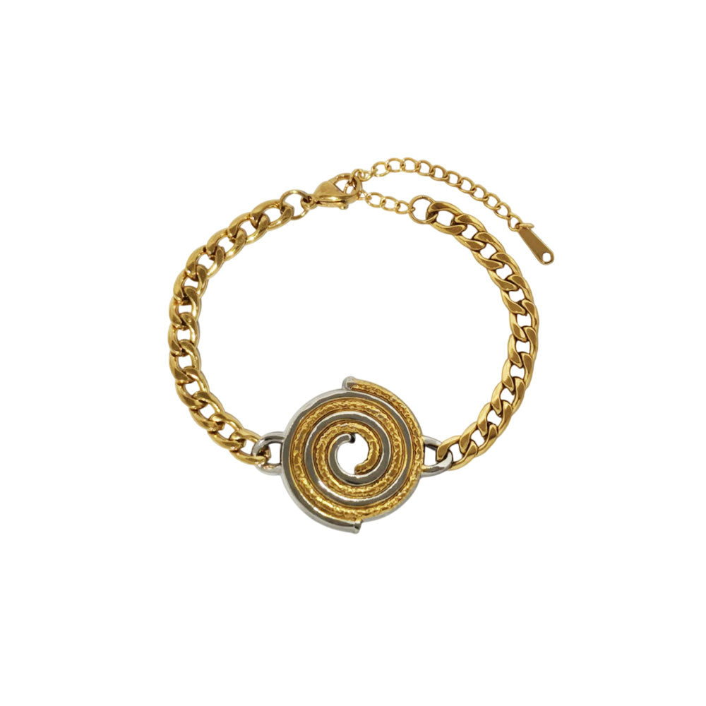 Γυναικείο Κομψό Βραχιόλι Από Ανοξείδωτο Ατσάλι Χρυσό- Ασημί – Women’s Elegant Stainless Steel Bracelet Gold- Silver