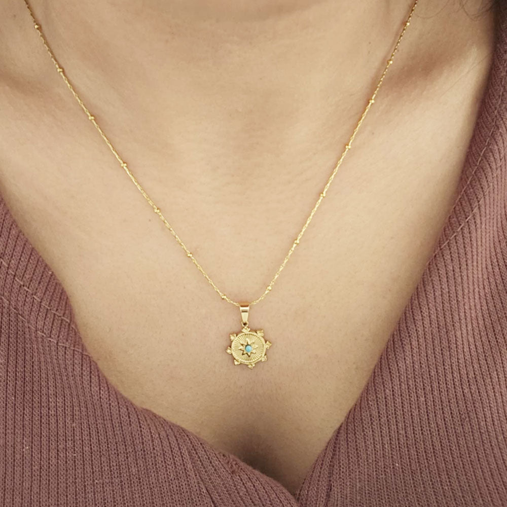 Γυναικείο Ατσάλινο Κολιέ Boho Με Κρεμαστό Στοιχείο – Women’s Boho Steel Necklace With Pendant Element