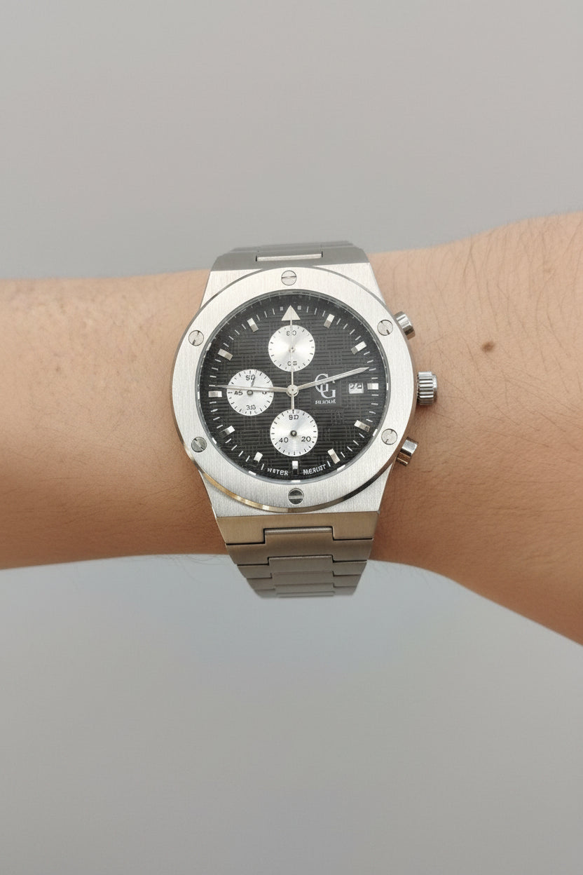 Sterling – Unisex Ρολόι Χρονογράφος με Ατσάλινο Μπρασελέ