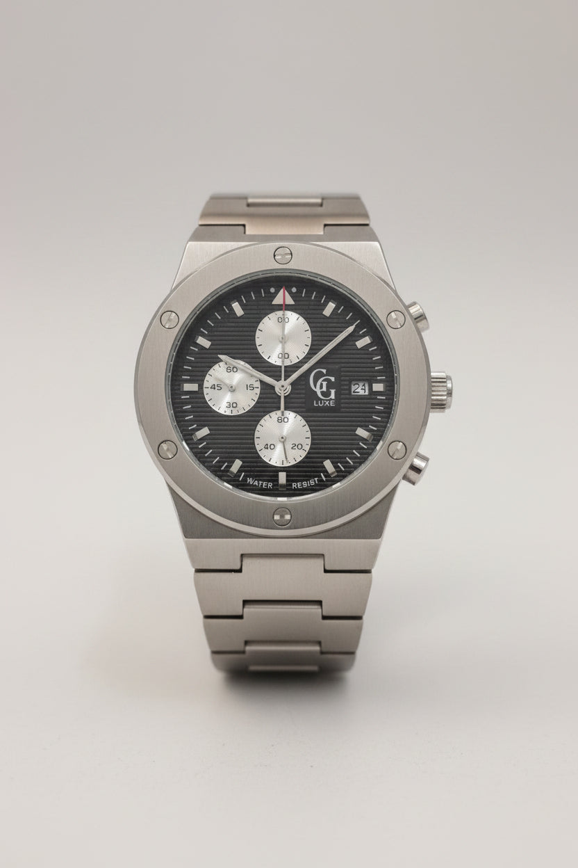 Sterling – Unisex Ρολόι Χρονογράφος με Ατσάλινο Μπρασελέ