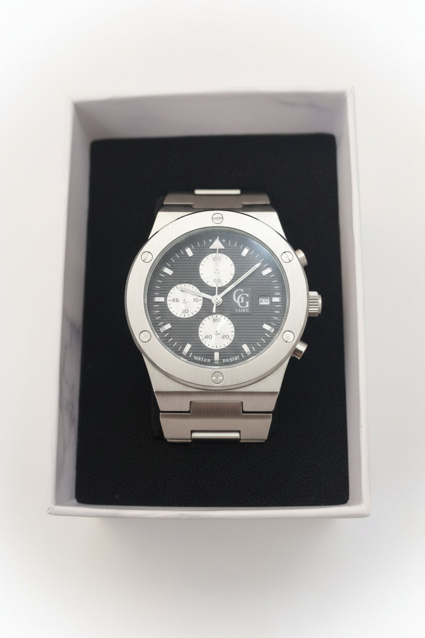 Sterling – Unisex Ρολόι Χρονογράφος με Ατσάλινο Μπρασελέ