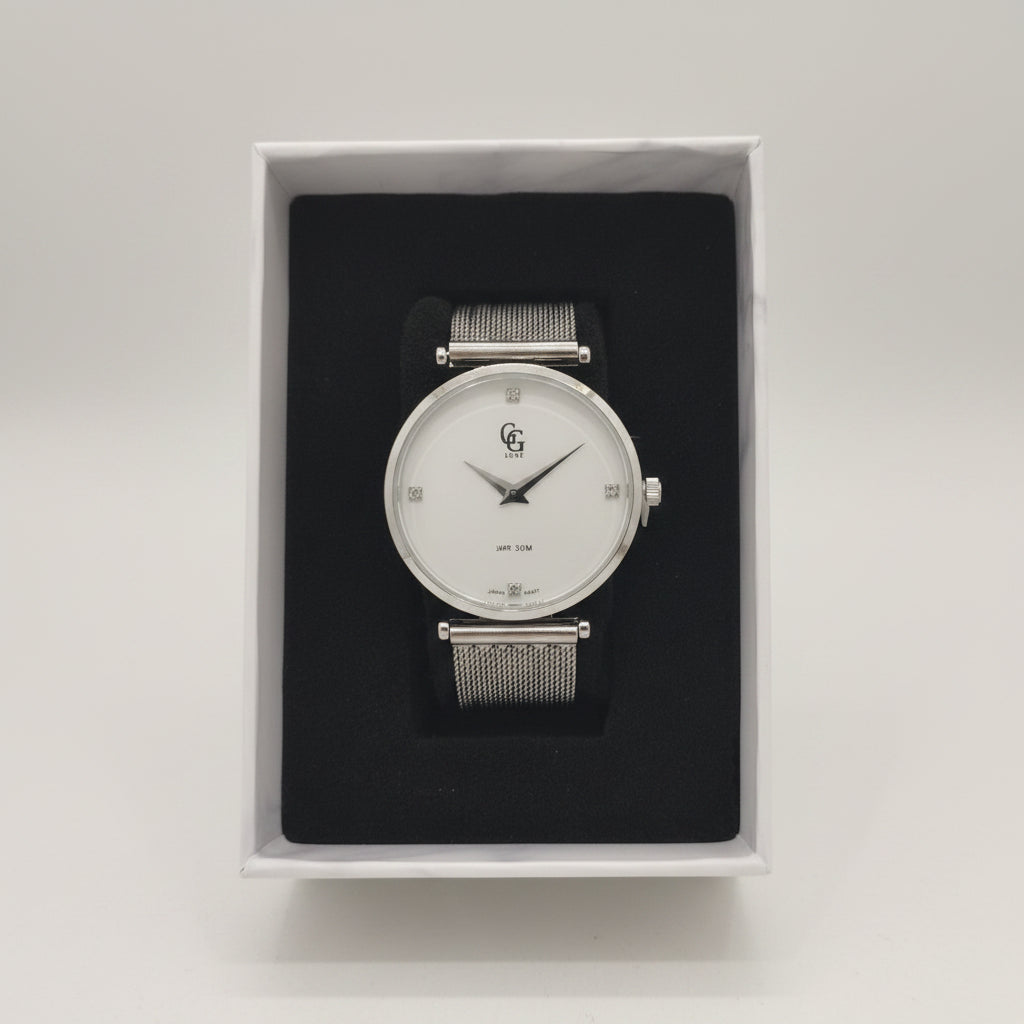 Ρολόι Athéna Silver – GG LUXE | Γυναικείο Ρολόι Quartz 30mm