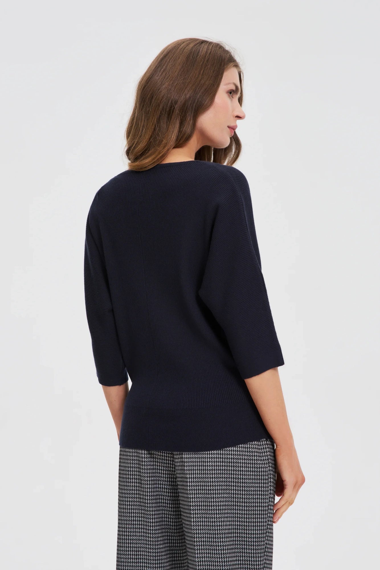 Πουλόβερ Γυναικείο Μανίκια 3/4 Navy - MOODO