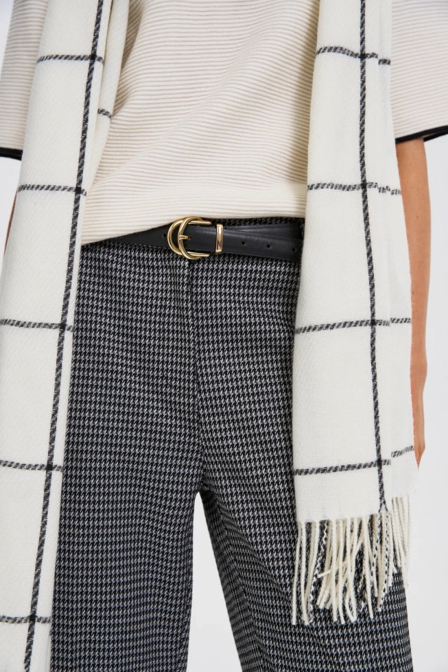 Ζώνη Γυναικεία Λεπτή με Χρυσή Αγκράφα Μαύρη | Women's Thin Belt with Gold Buckle Black